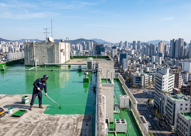부산서 옥상방수